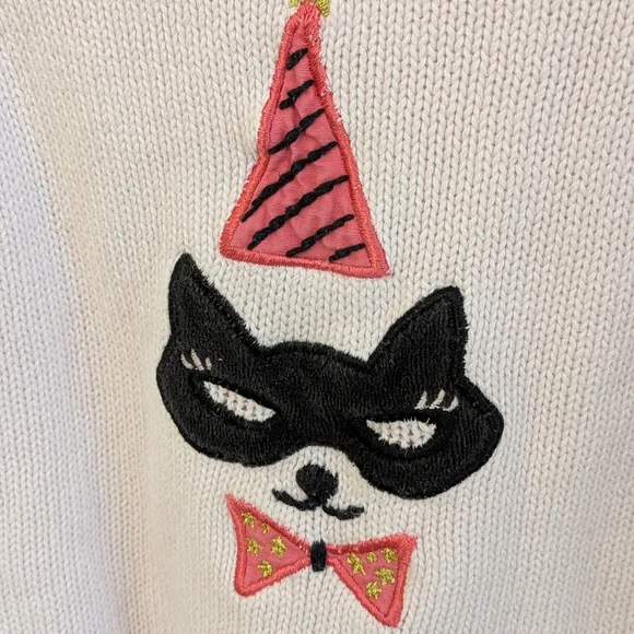Kate Spade Pink Cat Party Sweater - Picture 4 of 5